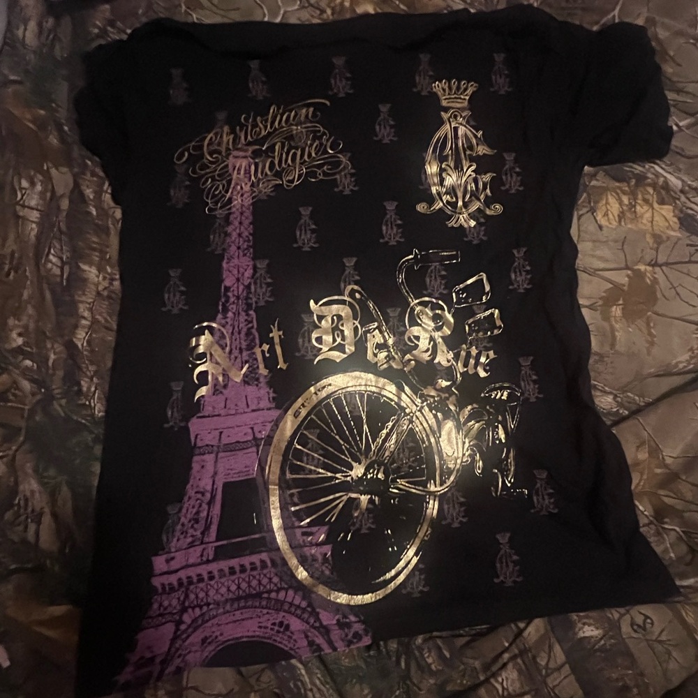 Christian Audigier ed hardy y2k shirt